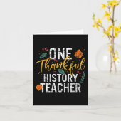 感謝に満ちた歴史教師のかわいい秋の感謝祭 カード (黄色い花)