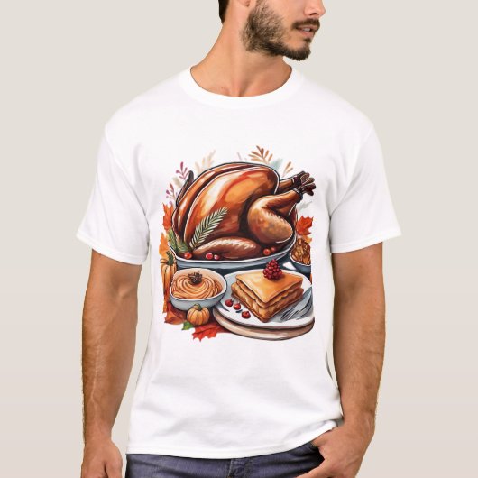 感謝に満ちた食卓 クラシックTシャツ Tシャツ (正面)
