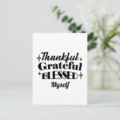 感謝に満ちた、幸せなスパークリング感謝祭 ポストカード (スタンド正面)