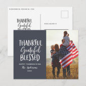 感謝に満ちた、恵まれた、祝福された感謝祭の写真 ポストカード (正面/裏面)