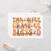 感謝に満ちた、恵まれた、祝福された カード (正面/裏面インサイチュ)