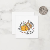 感謝に満ちた 感謝すべき 祝福された 感謝祭 面白い ノートカード (正面/裏面インサイチュ)