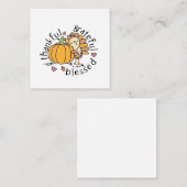 感謝に満ちた 感謝すべき 祝福された 感謝祭 面白い ノートカード (正面/裏面)