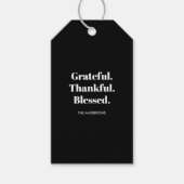 感謝に満ちた 謝意を表す 祝福された ギフトタグ (正面)