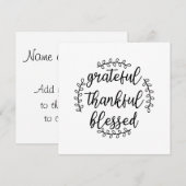 感謝に満ちている 謝意に満ちている 幸せ 招待状 (正面/裏面)