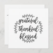 感謝に満ちている 謝意 感謝 招待状 (正面/裏面)