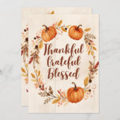 感謝に満ちて　恵みに満ちて　秋 招待状 (正面/裏面)