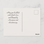 感謝に満ちる 感謝する 幸せな 秋 インスピレーション ポストカード (裏面)