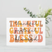 感謝に満ちる 感謝する 祝福された カード (スタンド正面)