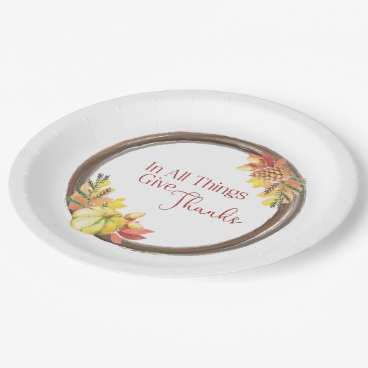 感謝に紙皿を与えて下さい ペーパープレート (アングル)