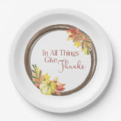 感謝に紙皿を与えて下さい ペーパープレート (正面)