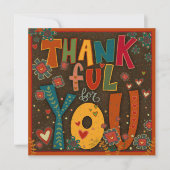 感謝のおもしろいフォークカラフルインスピレーション (正面)