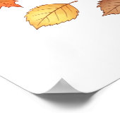 感謝のかぼちゃと紅葉 ポスター (角)