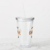 感謝のかわいい賛美秋感謝祭 アクリルタンブラー (左)