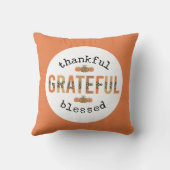 感謝のかわいい賛美秋感謝祭 クッション (裏面)