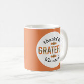 感謝のかわいい賛美秋感謝祭 コーヒーマグカップ (正面右)