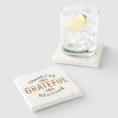 感謝のかわいい賛美秋感謝祭 ストーンコースター (横)