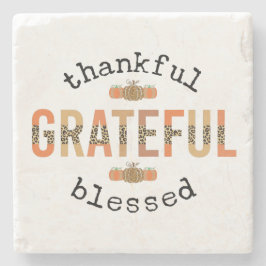 感謝のかわいい賛美秋感謝祭 ストーンコースター