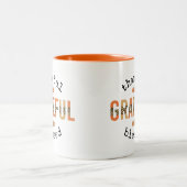 感謝のかわいい賛美秋感謝祭 ツートーンマグカップ (中央)
