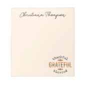 感謝のかわいい賛美秋感謝祭 ノートパッド (正面)