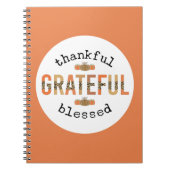 感謝のかわいい賛美秋感謝祭 ノートブック (正面)