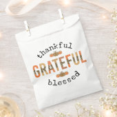 感謝のかわいい賛美秋感謝祭 フェイバーバッグ (クリップ留めされた状態)