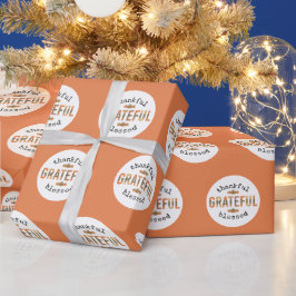 感謝のかわいい賛美秋感謝祭 ラッピングペーパー