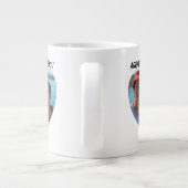 感謝のアグラデチダ二カ国語母の日ハート ジャンボコーヒーマグカップ (裏面)