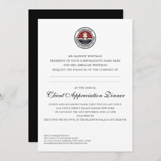 感謝のイベント 招待状 (正面/裏面)