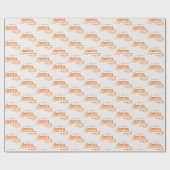 感謝のエレガント感謝与カボチャのオレンジ、秋 ラッピングペーパー (フラット)