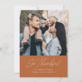 感謝のオレンジ2 Photo Thanksgiving シーズンカード (正面)