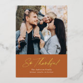 感謝のオレンジ2 Photo Thanksgiving 箔シーズンカード (正面)