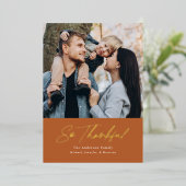 感謝のオレンジ2 Photo Thanksgiving 箔シーズンカード (立ち正面)