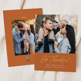 感謝のオレンジ2 Photo Thanksgiving 箔シーズンカード