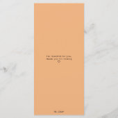 感謝のオレン食べジの感謝祭を見よう メニュー (裏面)