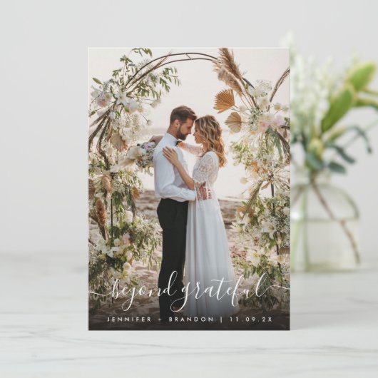 感謝のオーバーレイ写真を超え感謝していたあなた サンキューカード (スタンド正面)