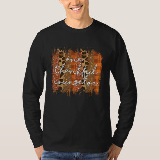 感謝のカウンセラー 秋のシーズン ハッピー・サンクスギビング Tシャツ