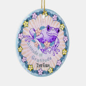 感謝のカエル セラミックオーナメント (右)