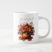 感謝のカボチャと紅葉 ジャンボコーヒーマグカップ (右)