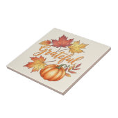 感謝のカボチャと紅葉 タイル (側面)