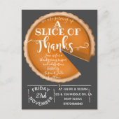 感謝のカボチャのパイのボランティアのランチ ポストカード (正面)