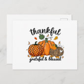 感謝のカボチャ感謝と賛美 シーズンポストカード (正面/裏面)