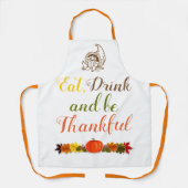 感謝のカボチャ葉のコルヌコピア エプロン (正面)