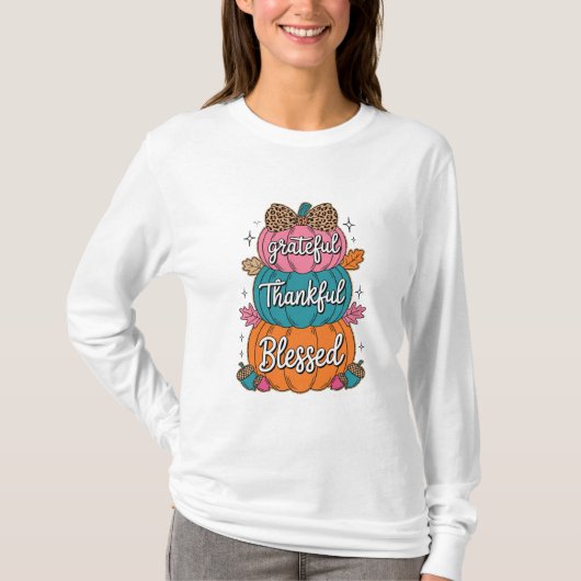 感謝のカボチャ賛美ンキッチン | 秋A Tシャツ (正面)