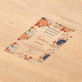 感謝のカボチャ賛美ン感謝祭 アクリル招待状 (レイダウン)