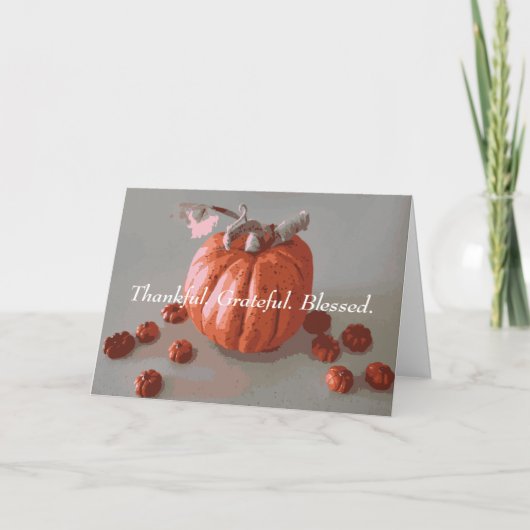 感謝のカボチャ賛美ン感謝祭 カード (正面)