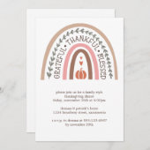 感謝のカボチャ賛美ン感謝祭 招待状 (正面/裏面)