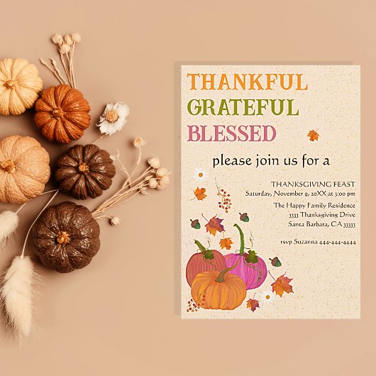 感謝のカボチャ賛美ン秋 招待状