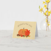 感謝のカボチャ カード (黄色い花)