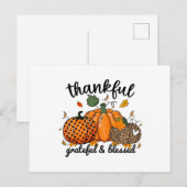 感謝のカボチャ 感謝と祝福に満ちて ポストカード (正面/裏面)